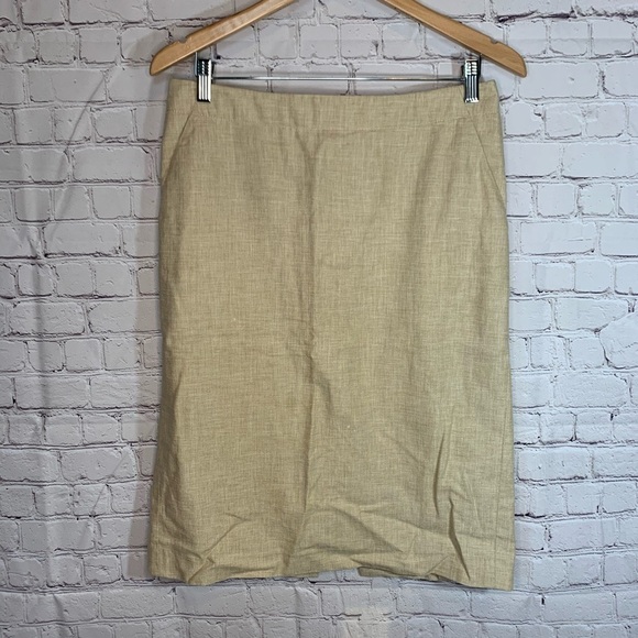 Banana Republic Linen Blend Pencil Skirt size 6 - Picture 1 of 7